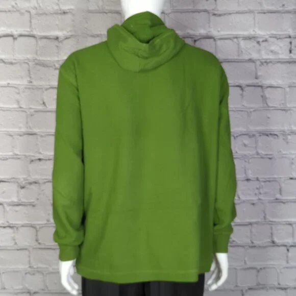 PUMA Hoodie Pullover Men XL Green Sweatshirt Long Sleeve Textured - Picture 2 of 10